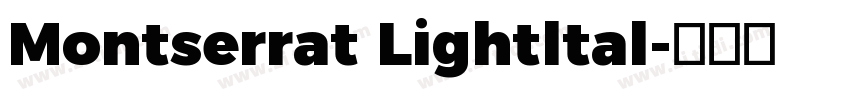 Montserrat Lightltal字体转换